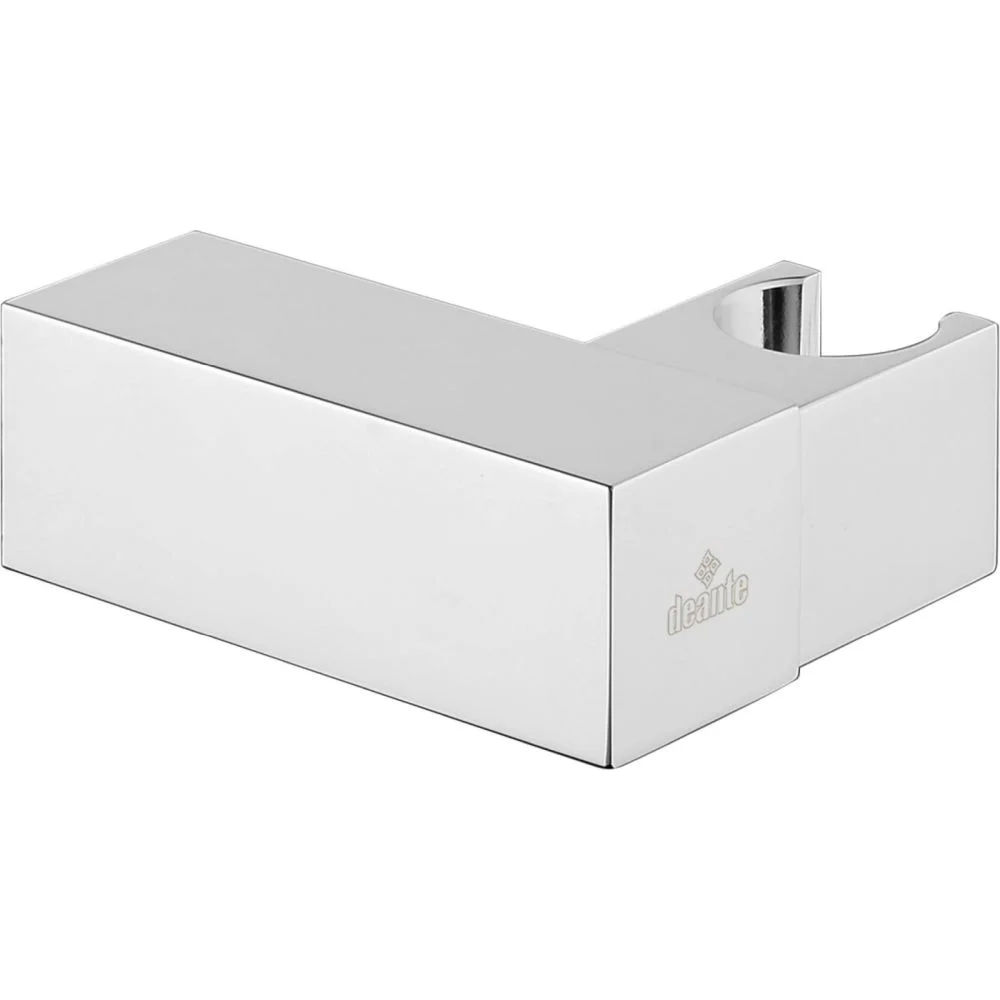 Suport para dus patrat de perete Deante Square, crom lucios