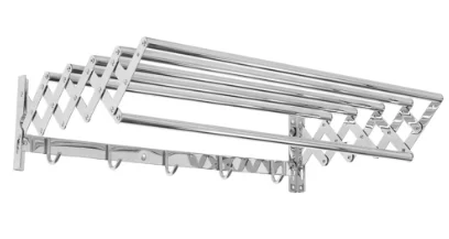 Suport pliabil pentru prosoape inox 7 bare 5 carlige