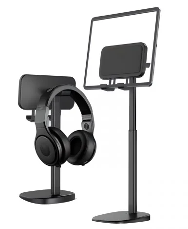 Suport Reglabil pentru Telefon/Tableta de birou cu suport pentru Casti Q-ZJ201