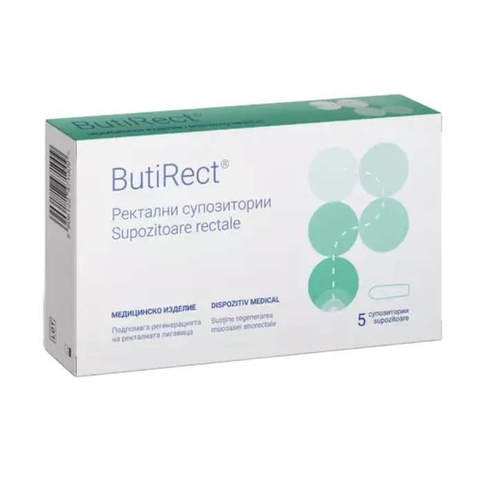 Supozitoare ButiRect, 5 bucati, NaturPharma