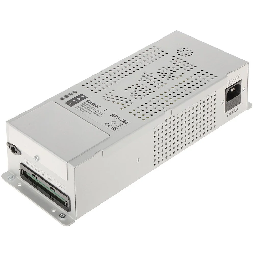 Sursa alimentare backup Satel APS-724, 7 A, 24 V, 4 iesiri OC