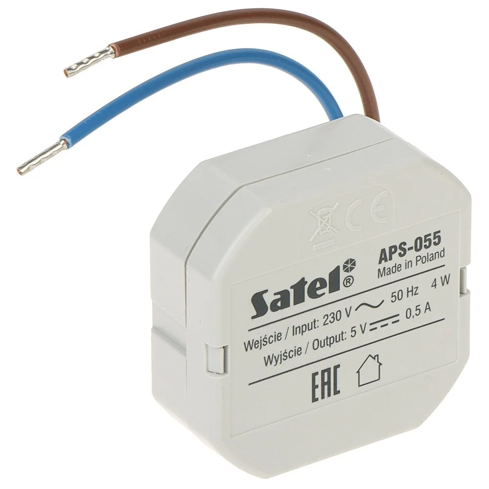 Sursa alimentare Satel APS-055, 5 VDC, 0.5 A, incastrat