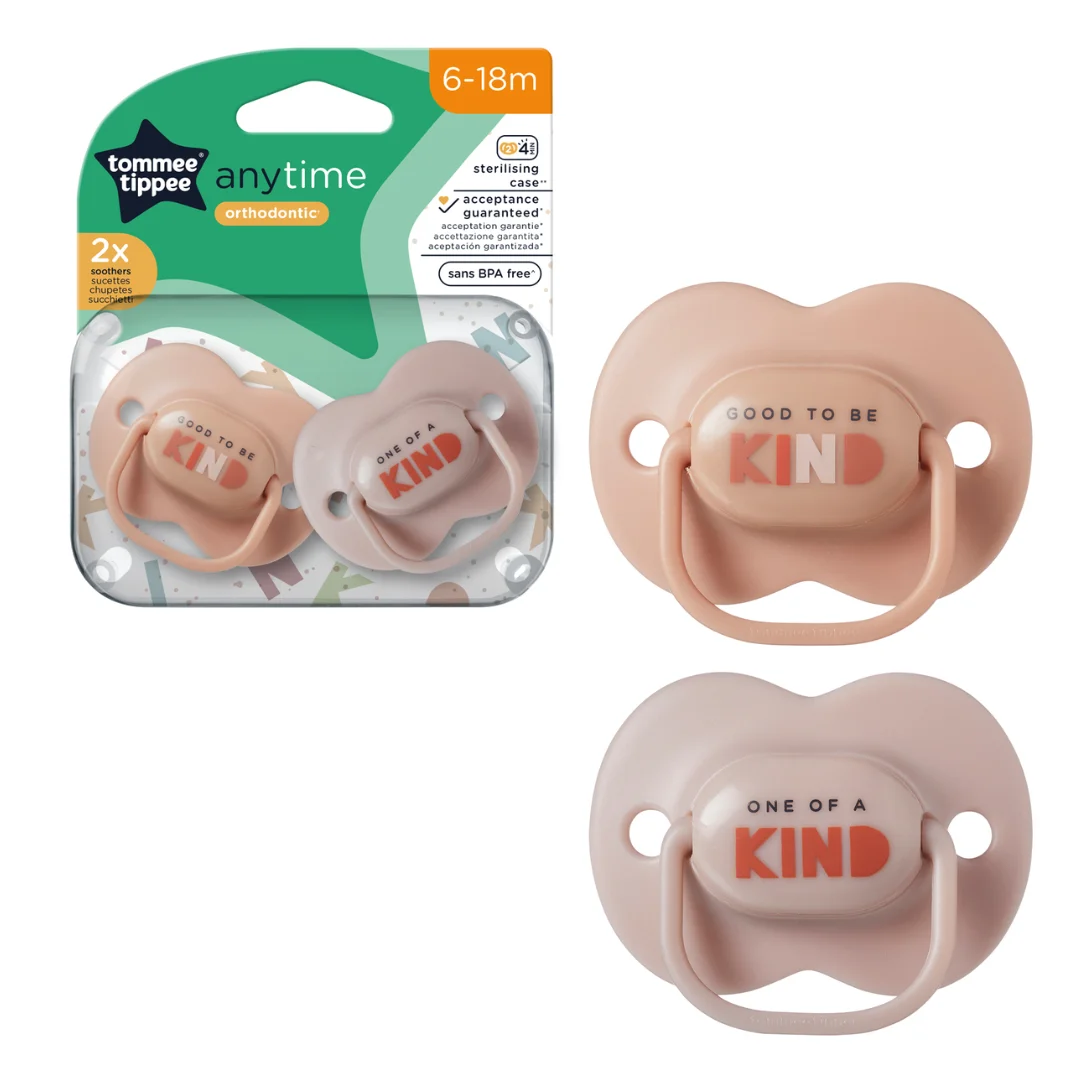 Suzete ortodontice Anytime, 6-18 luni, Bej, 2 bucati, Tommee Tippee