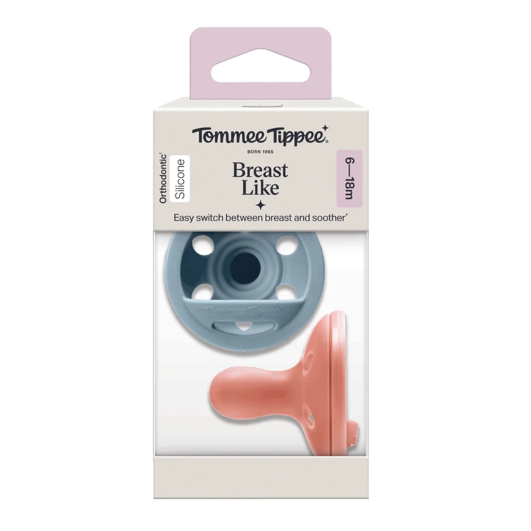 Suzete silicon Breast Like, 6-18 luni, 2 bucati, teracota, Tommee Tippee
