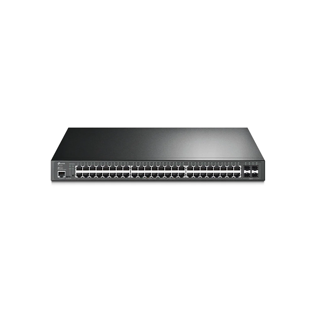 Switch 48 porturi Gigabit TP-Link TL-SG3452P, 104 Gbps, 384 W, 4x SFP, PoE+, Omada SDN, cu management