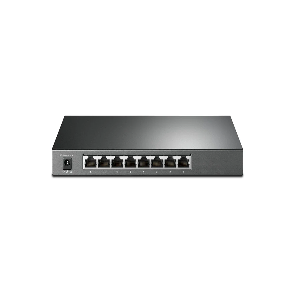 Switch 8 porturi Gigabit JetStream TP-Link TL-SG2008P, 16 Gbps, 10/100/1000 Mbps, 62 W, PoE+, Omada SDN, cu management