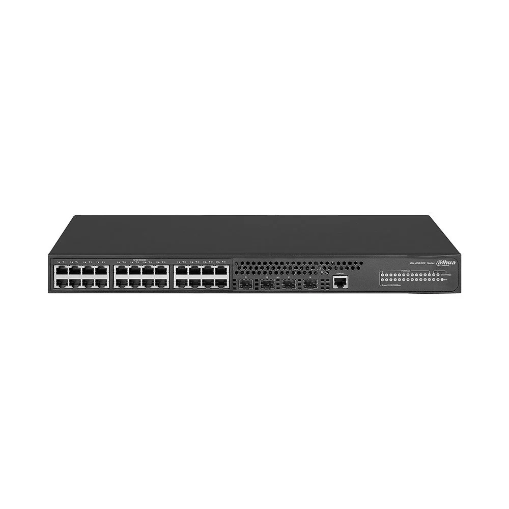 Switch cu 24 porturi Dahua AS4300-24GT4GF, MAC 8K, 56 Gbps, cu management