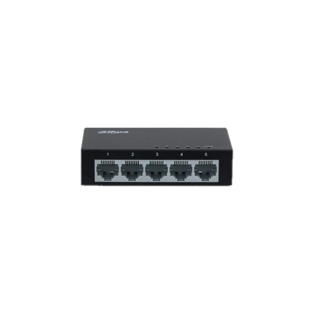 Switch cu 5 porturi Dahua SF1005-EUR, 1 Gbps, 0.74 Mpps, 2K MAC, fara management