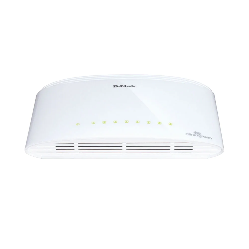 Switch cu 8 porturi D-Link DGS-1008D, 16 Gbps, 4.000 MAC, fara management