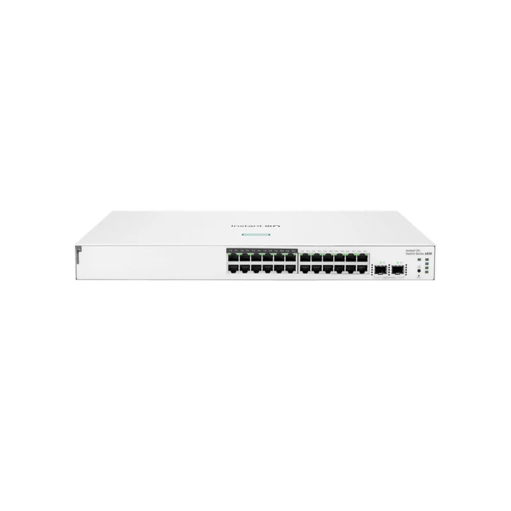 Switch PoE cu 24 porturi HPE Aruba JL813A, 2 porturi SFP, 52 Gbps, 38.68, 195 W, cu management