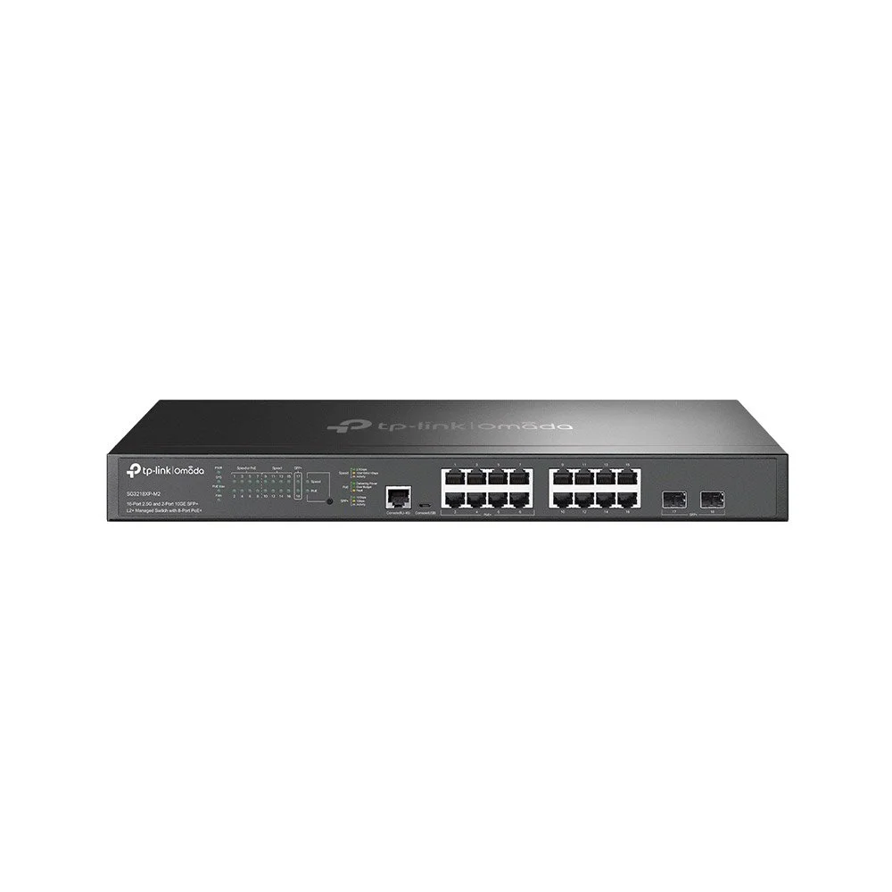 Switch rackabil cu 16 porturi  Gigabite TP-Link SG3218XP-M2, 120 Gbps, 89.28 Mpps, Omada, PoE, cu management