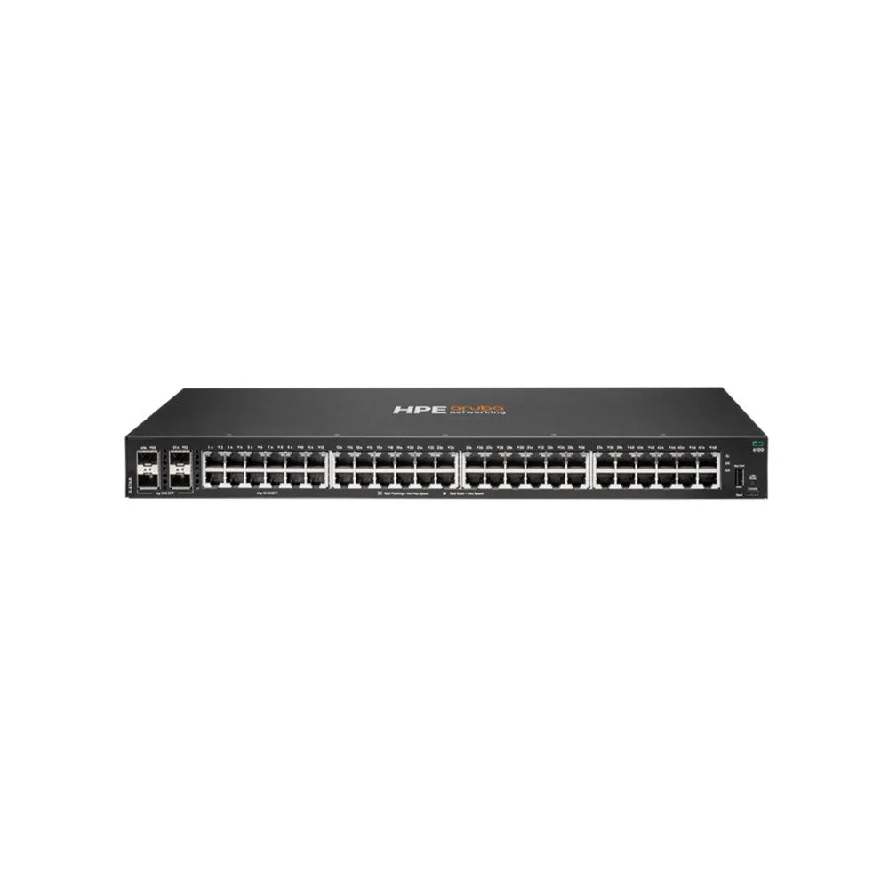 Switch rackabil cu 48 porturi HPE Aruba Networking CX 6100 JL676A, 4 porturi SFP, 176 Gbps, 98.6 Mpps. L2, 1U, cu management