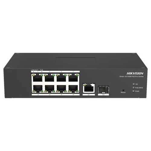 Switch Smart HIKVISION DS-3T1310P-SI-HS managed 8 porturi PoE, 2 porturi uplink SFP/RJ45