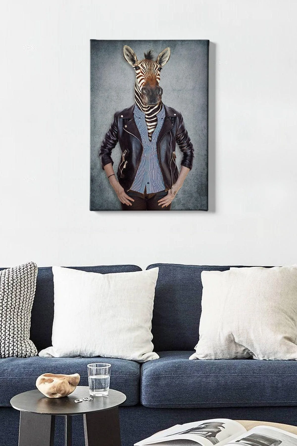 Tablou Canvas Zebra, Multicolor, 70 x 50 cm