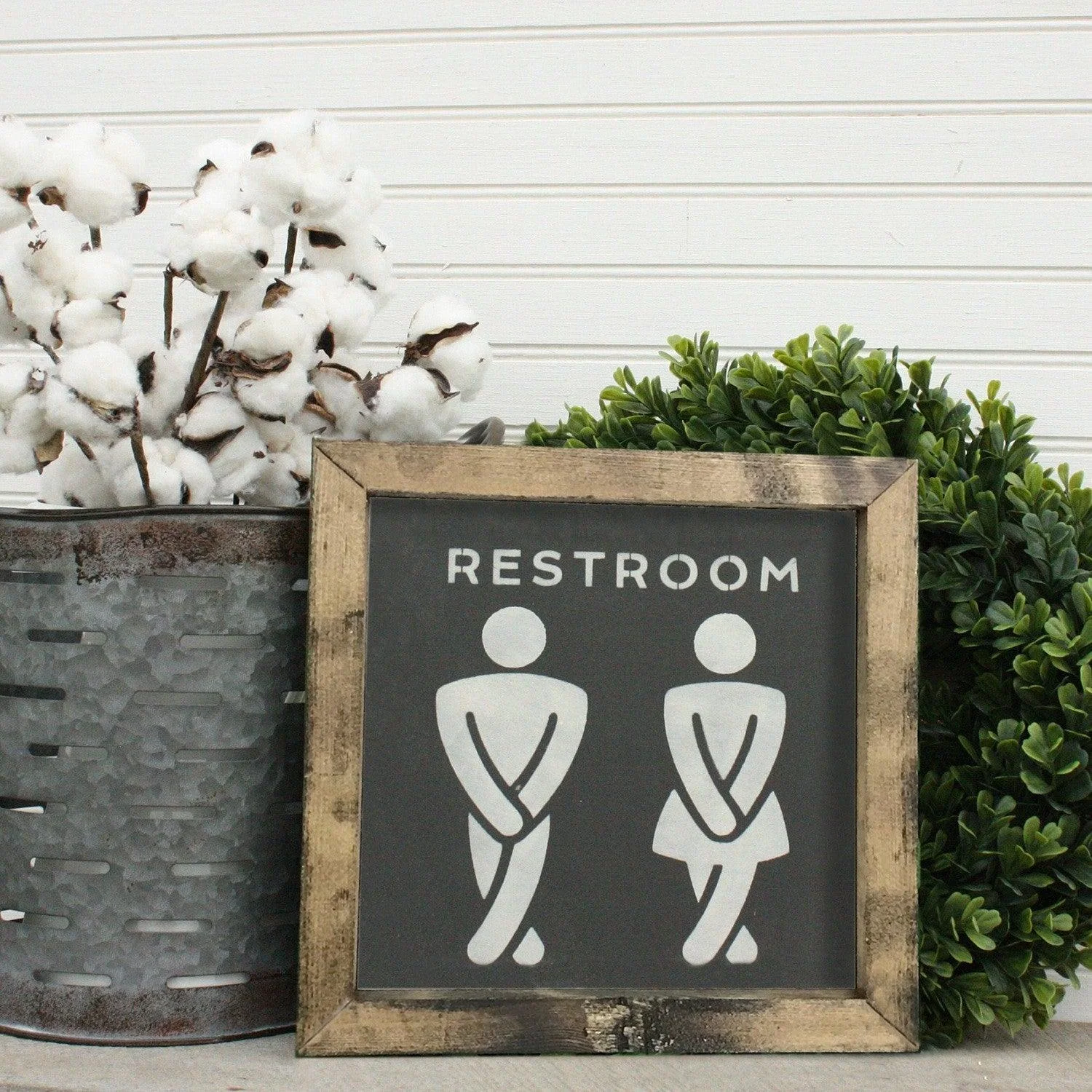 Tablou MDF Wc - Baie, Multicolor, 15x15 cm