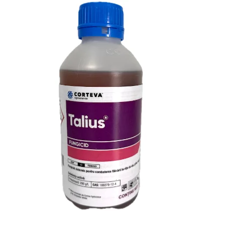 Talius 1L, fungicid cu mod de acțiune trivalent, pentru combaterea făinării la cereale, viță de vie și măr