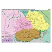 Tara Romaneasca, Moldova si Transilvania de la mijlocul secolului 14 pana la mijlocul secolului 16, 140x100 cm, CR-3211B