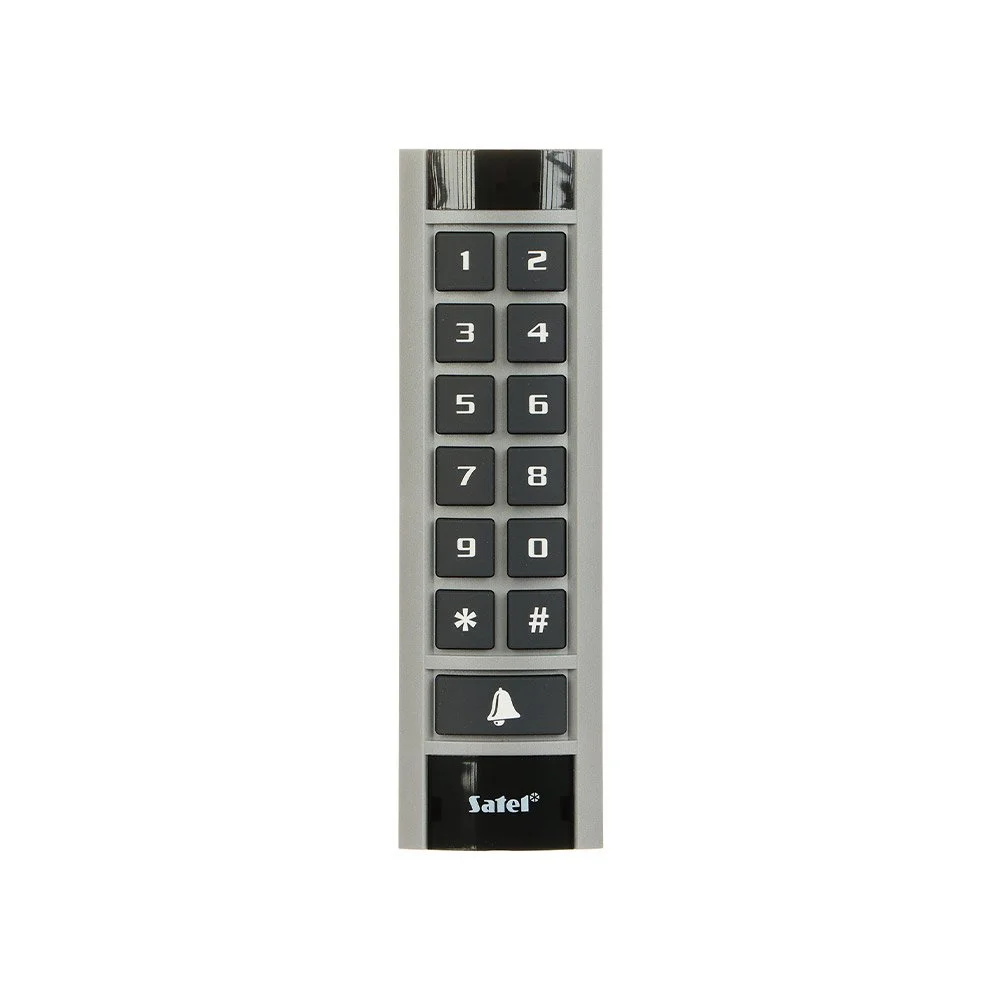 Tastatura de partitie cu cititor proximitate Satel Integra CR-MF5, Mifare, 13.56 MHz, sonerie, card, cod PIN