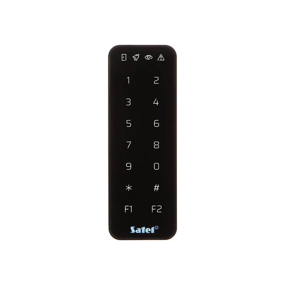 Tastatura de partitie cu cititor proximitate Satel Integra SO-MF5-B, Mifare, 13.56 MHz, cod PIN, card, buzzer, negru