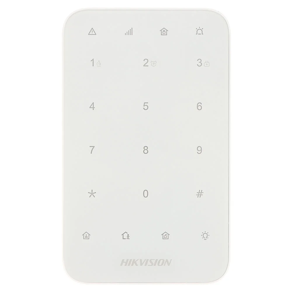 Tastatura LED wireless Hikvision AX PRO DS-PK1-E-WE, autonomie 2 ani, 868 MHz, RF 1200 m
