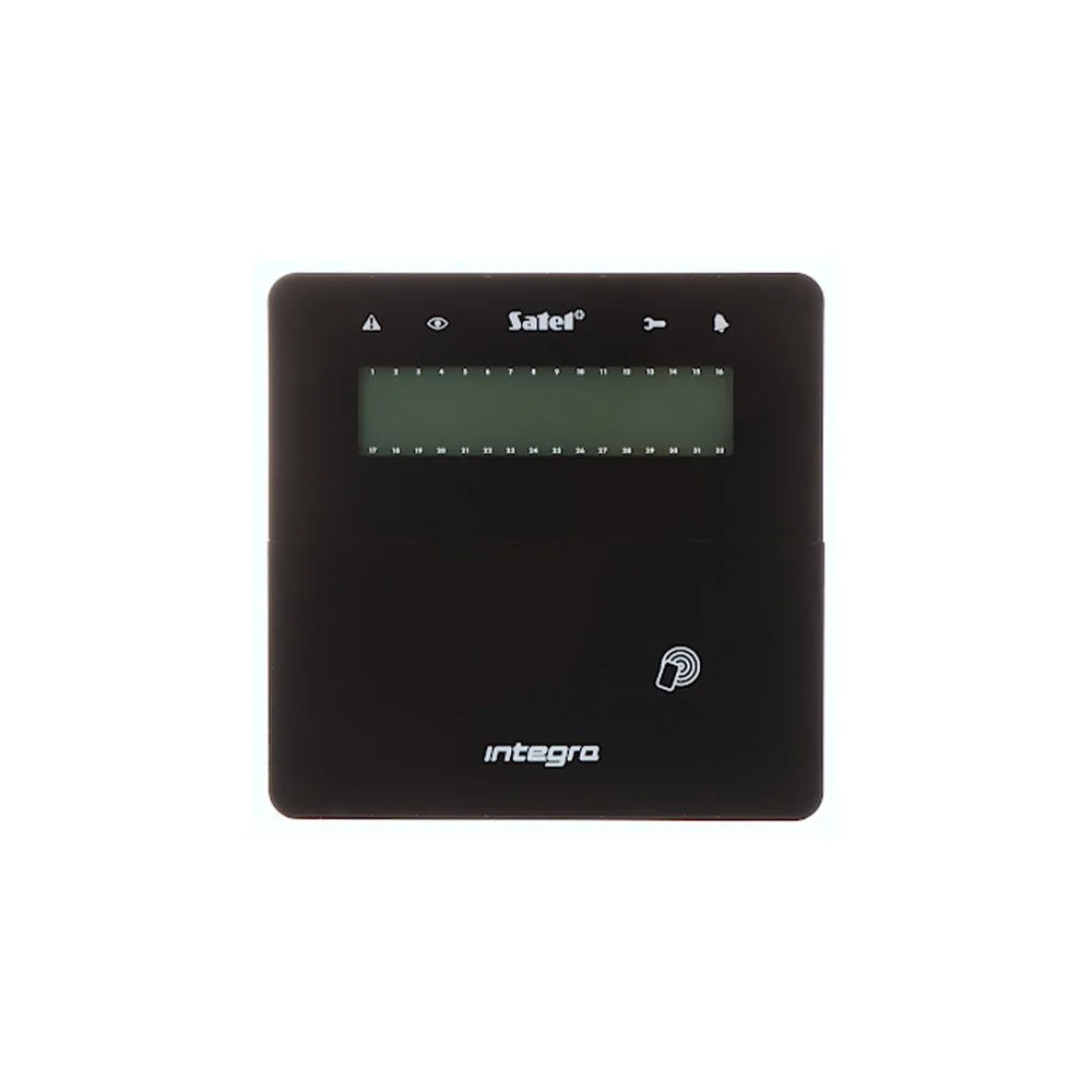 Tastatura wireless Satel Integra INT-KWRL2-B, LCD, EM 125 Khz, compatibila centrale control Integra si Integra Plus, neagra