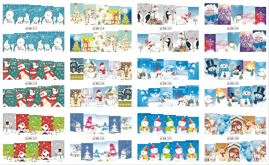 TATUAJ DECOR UNGHII MODELE IARNA/CRACIUN 12 IN 1- BN217-BN228 - BN217-BN228 - Everin.ro