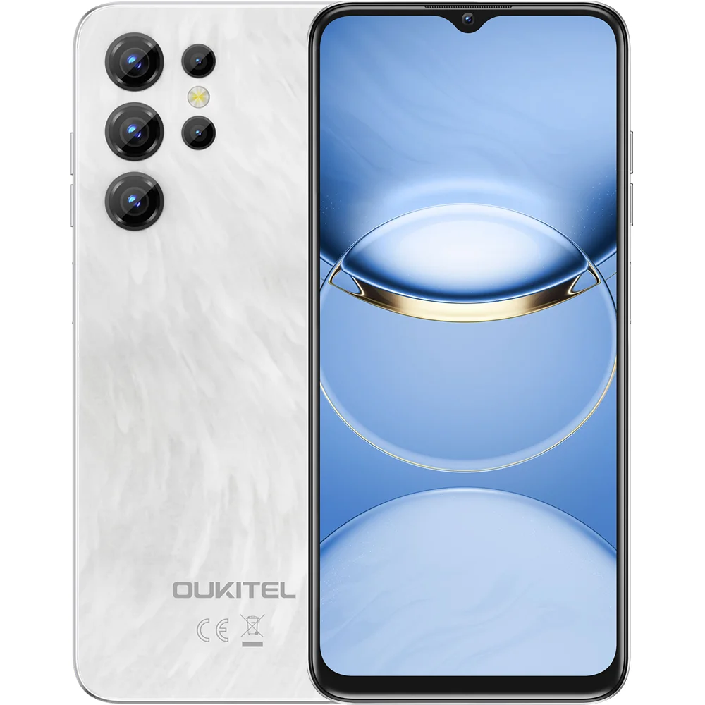 Telefon Oukitel C1 (2025), 4G, IPS 6.56-inch 90Hz, 16GB RAM   128GB, 5150mAh, Android 15, White