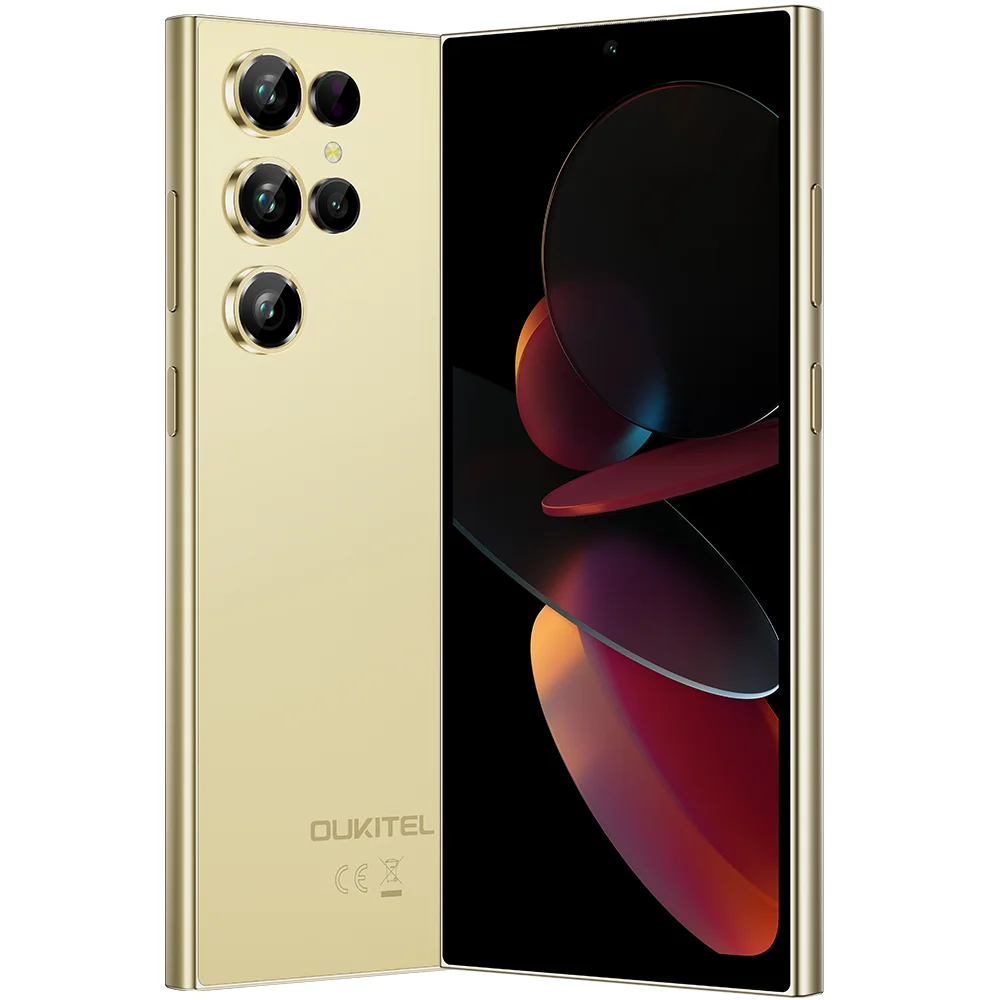 Telefon Oukitel C61 Pro, 4G, Octa-Core, 6.88  HD+ 90Hz, 24GB RAM   256GB, 5150mAh, NFC, Android 15, Gold
