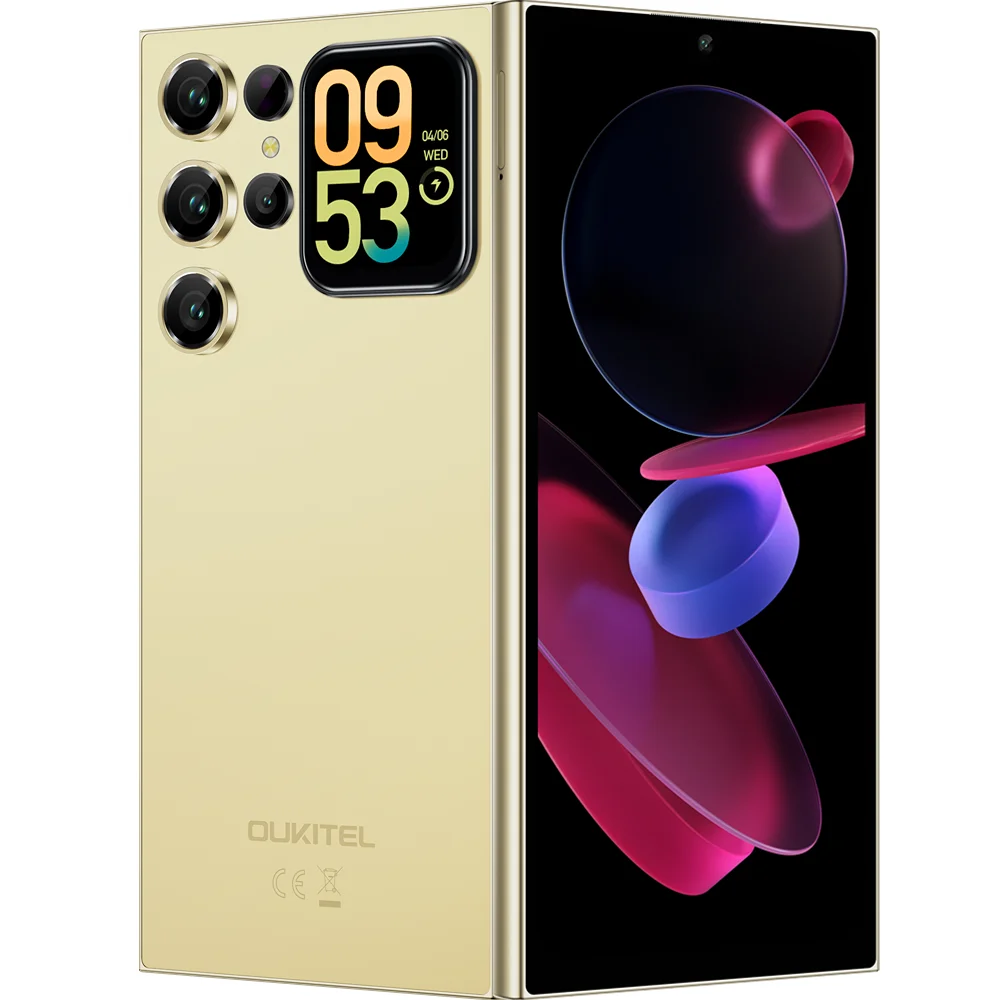 Telefon Oukitel C62, 4G, Octa-Core, Dual Display 6.88  HD+ 90Hz, 16GB RAM 128GB, 5150mAh, Android 15, Gold