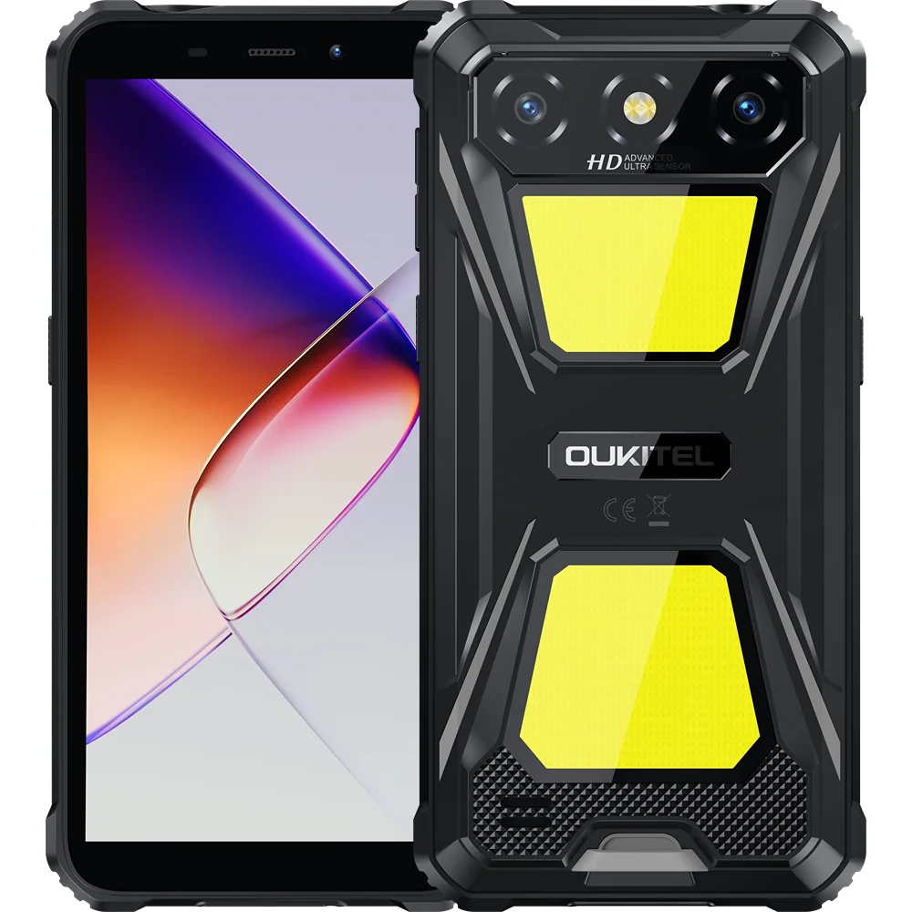 Telefon Oukitel G5, 4G, Octa-Core, IPS 6.0   HD+, 16GB RAM 64GB, Lanterna SOS, 6300mAh, IP69 IP69K, Android 14, Black