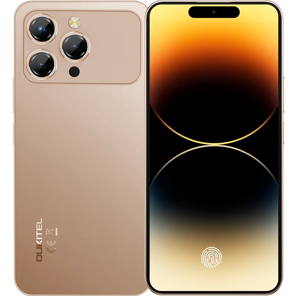 Telefon Oukitel P1 Pro, 4G, 6.7  AMOLED FHD+ 120Hz, 32GB RAM   512GB, 5150mAh, NFC, Android 15, Gold
