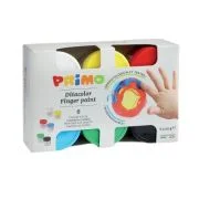 Tempera pentru desenat cu degetul Morocolor Primo, 50 g, 6 culori/set