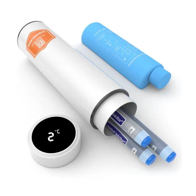 Termos portabil pentru insulina, capacitate 2-3 stilouri, Disoncare Odyssey Smart, White