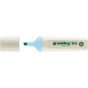 Textmarker Edding Ecoline 24, corp din plastic reciclat, varf tesit, 2-5 mm, albastru pastel