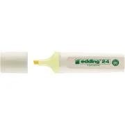 Textmarker Edding Ecoline 24, corp din plastic reciclat, varf tesit, 2-5 mm, galben pastel