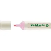 Textmarker Edding Ecoline 24, corp din plastic reciclat, varf tesit, 2-5 mm, roz pastel