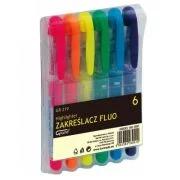Textmarker Grand GR-219, 160-1881, varf tesit, 1-3. 4mm, set 6 culori fluorescente (galben, albastru, orange, verde, roz, violet)