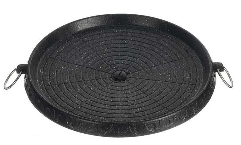 Tigaie rotunda pentru gratar AO 78288 dimensiune 32cm strat antiaderent