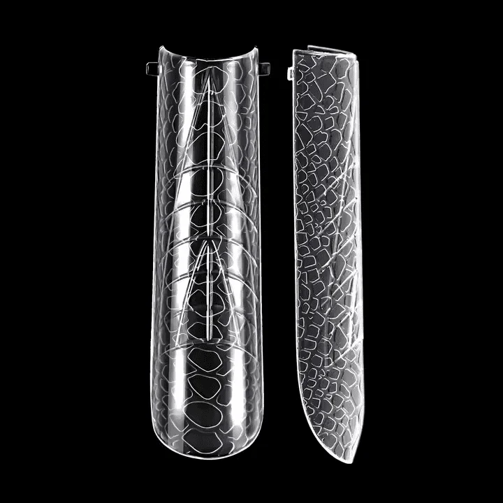 Tipsuri Full 3D Snake Skin Natural Square 120 bucati - Everin