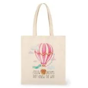 Tote bag din bumbac 38 x 42 cm - Balon cu aer cald, Legami