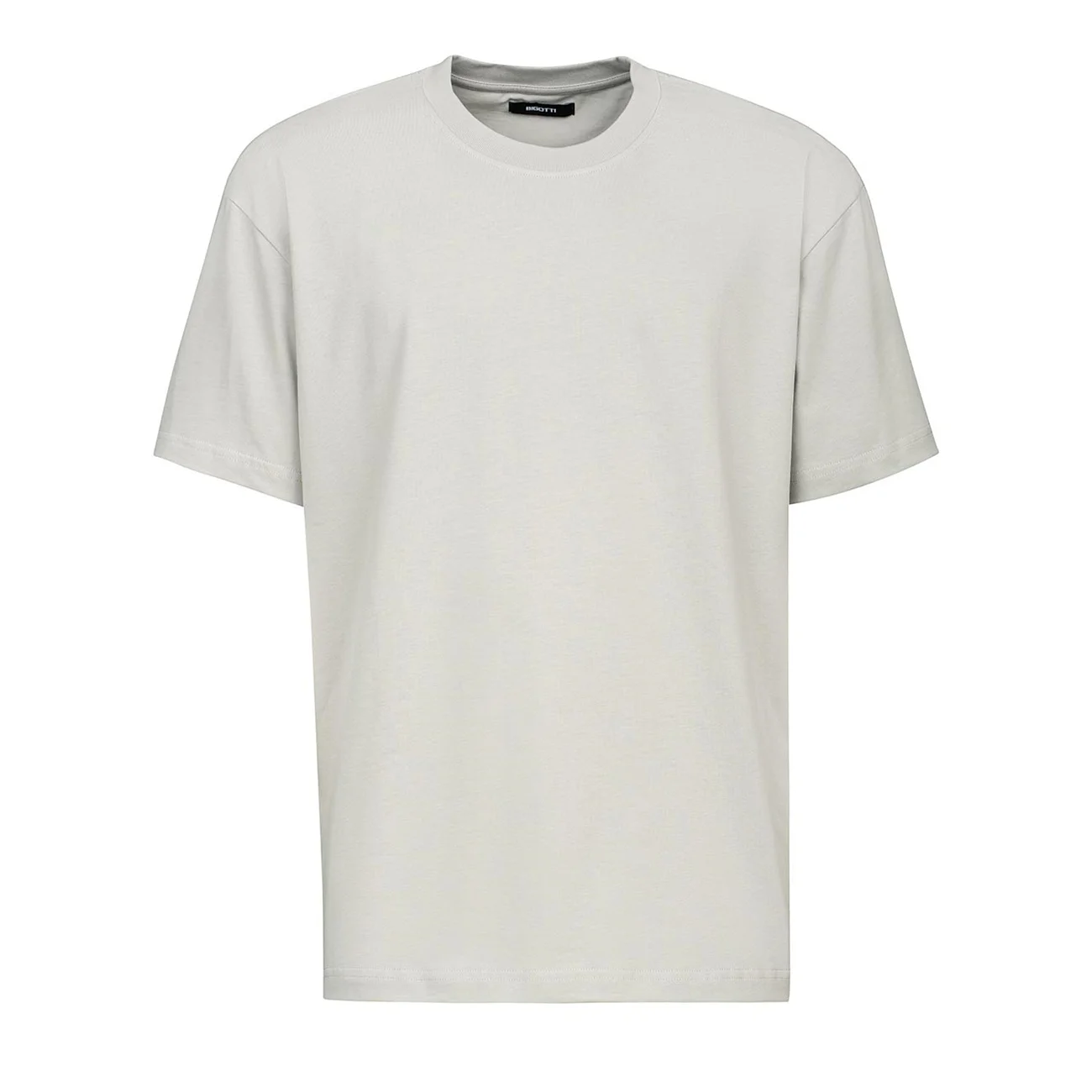 Tricou oversize gri uni guler rotund M