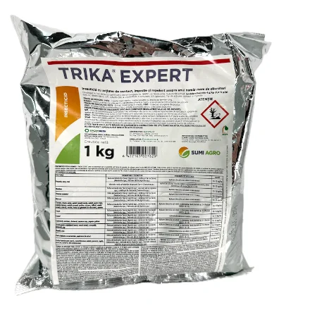 Trika Expert 1 kg, insecticid de contact si ingestie, combate buha semanatorilor, carabusul de mai, viermele sarma (porumb, sorg, mei, floarea soarelui, cartof, pepeni, morcov, varza, flori, tomate, vinete)