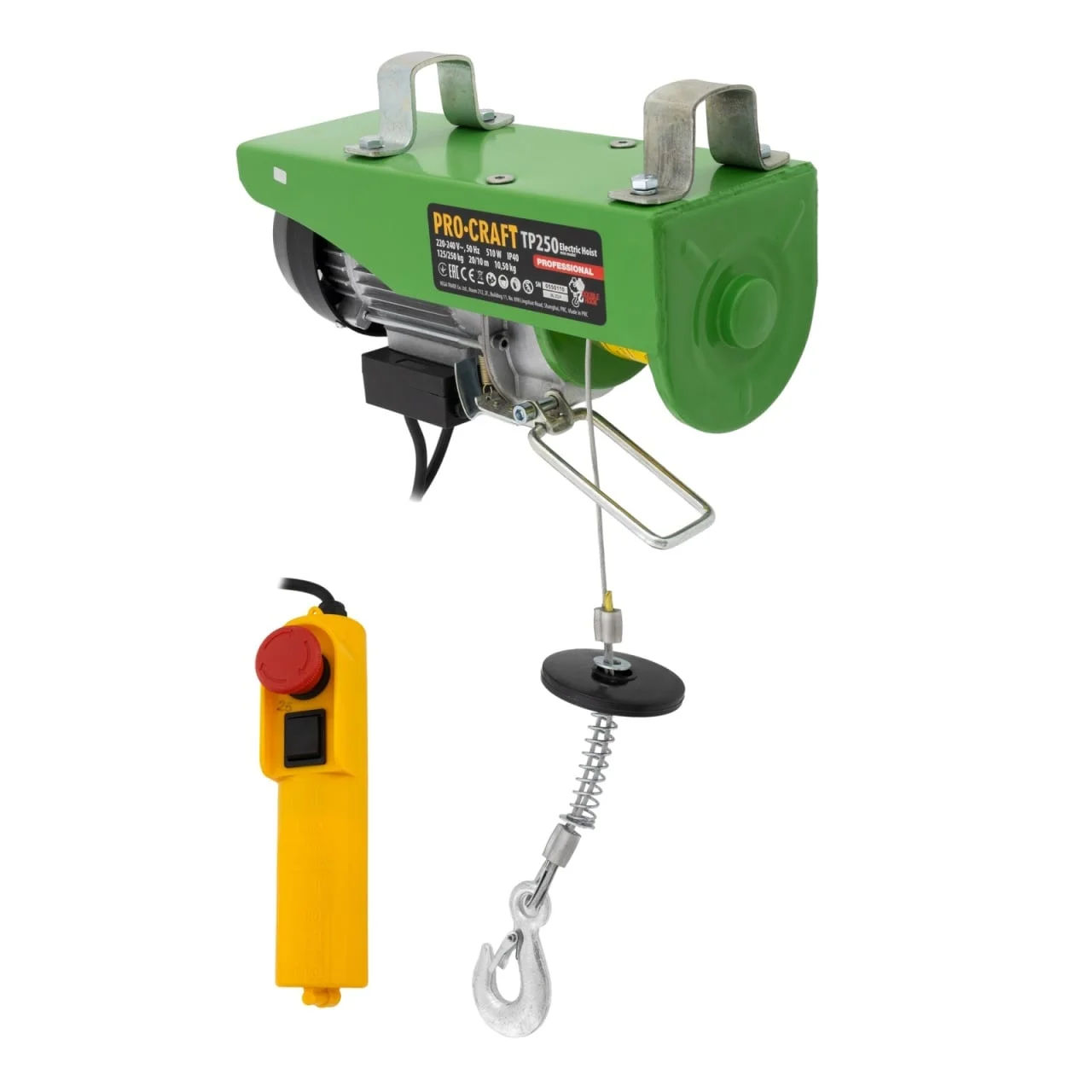 Troliu electric electropalan 125/250kg, 510W, 12m, macara electrica Procraft TP250