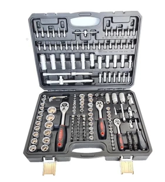 Trusa 172 Piese cu Chei clicket, Biti si Tubulare, Crom-Vanadium