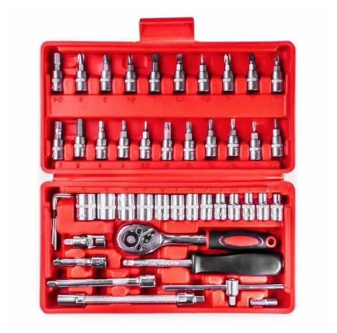 Trusa 46 Piese chei tubulare si biti AN