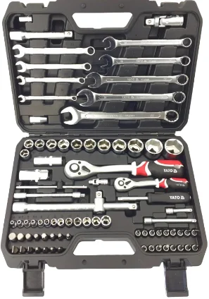 Trusa 82 scule mixte de mana cutie plastic neagra