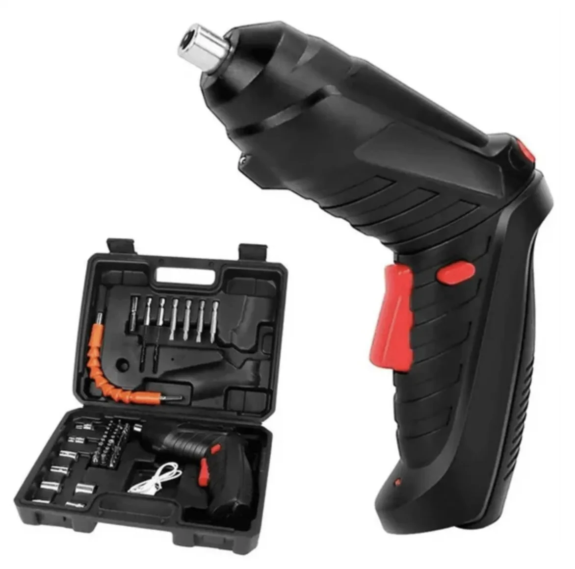 Trusa surubelnita electrica fara fir cu accesorii 1800mah maner ajustabil