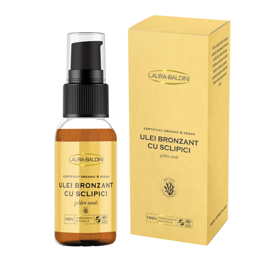 Ulei bronzant cu sclipici Golden Sands 50ml, Laura Baldini