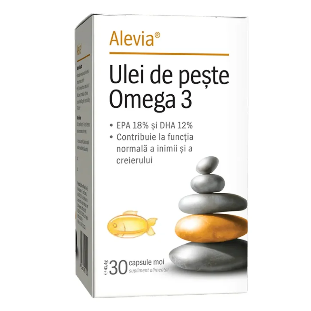 Ulei de peste Omega 3, 30 capsule, Alevia