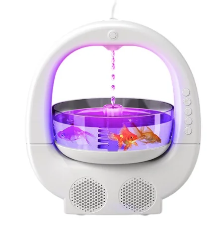 Umidificator antigravitatie cu difuzor bluetooth si efect vizual picaturi Model Y11 cu rezervor si Iluminare LED